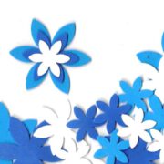 מיקס פרחים כחול לבן