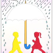 ילדים בגשם